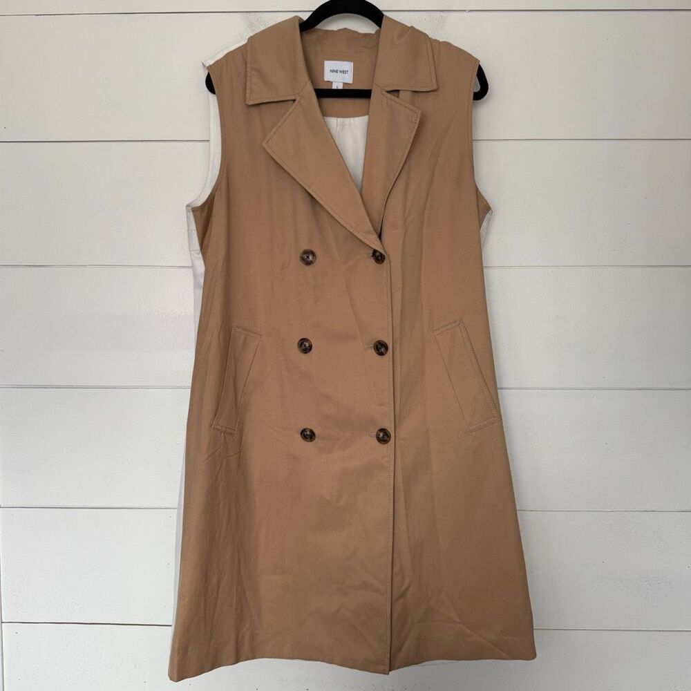 Nine West Women’s Large Khaki Button Up Dress